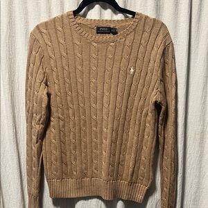 Polo by Ralph Lauren Women Brown Cable Knit Sweater